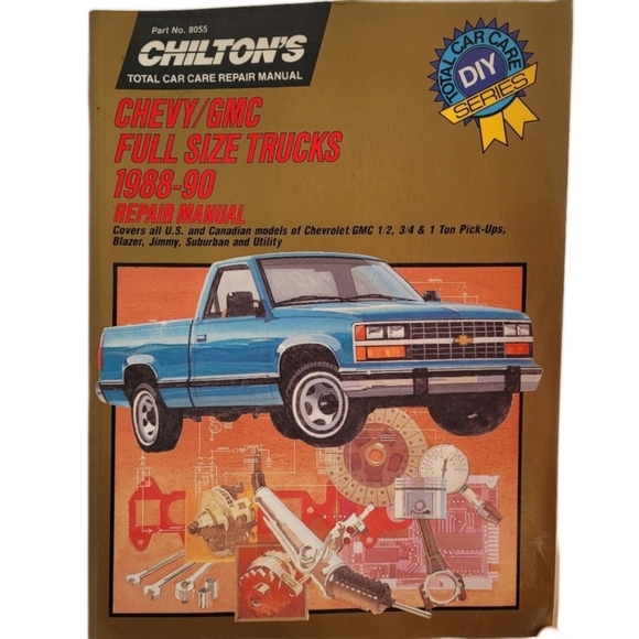 Chilton's Chevy GMC Full Size Trucks 1988-90 Repair Manual. Vintage. - Picture 1 of 2